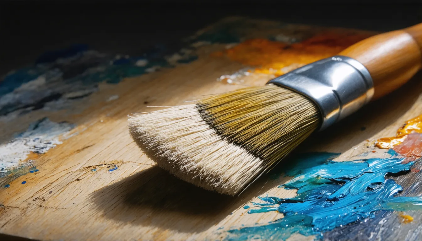 A drybrush with short stiff bristles and flat blunt end