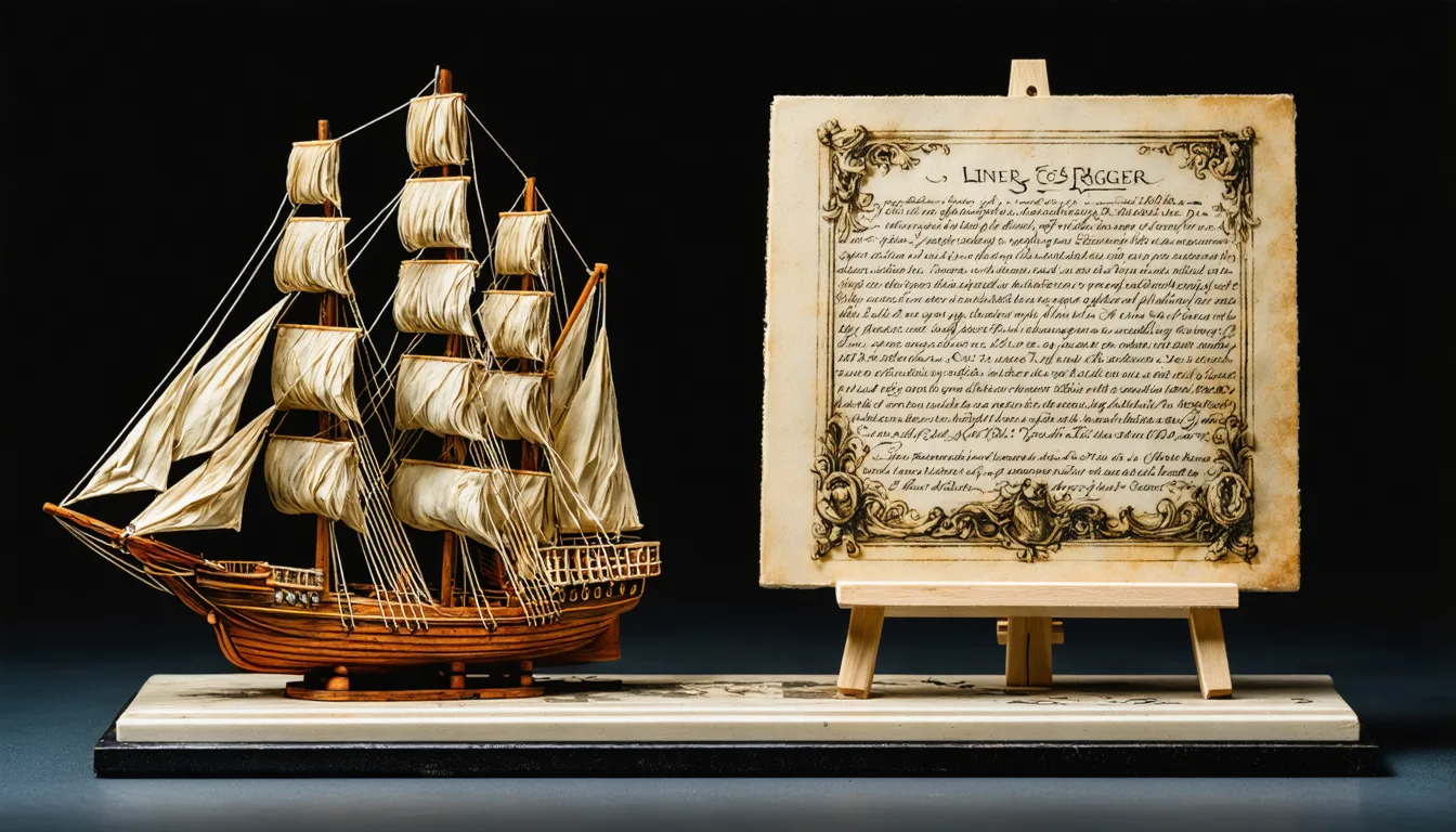 A liner rigger brush with long thin bristles