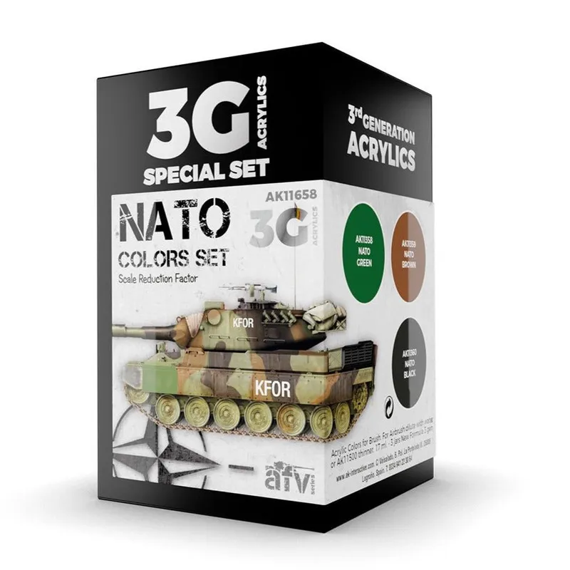 AK Interactive 3rd Gen AFV Paint Set - NATO Colors (AK11658)