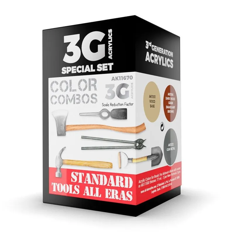 AK Interactive 3rd Gen AFV Paint Set - Standard Tools All Eras Combo (AK11670)