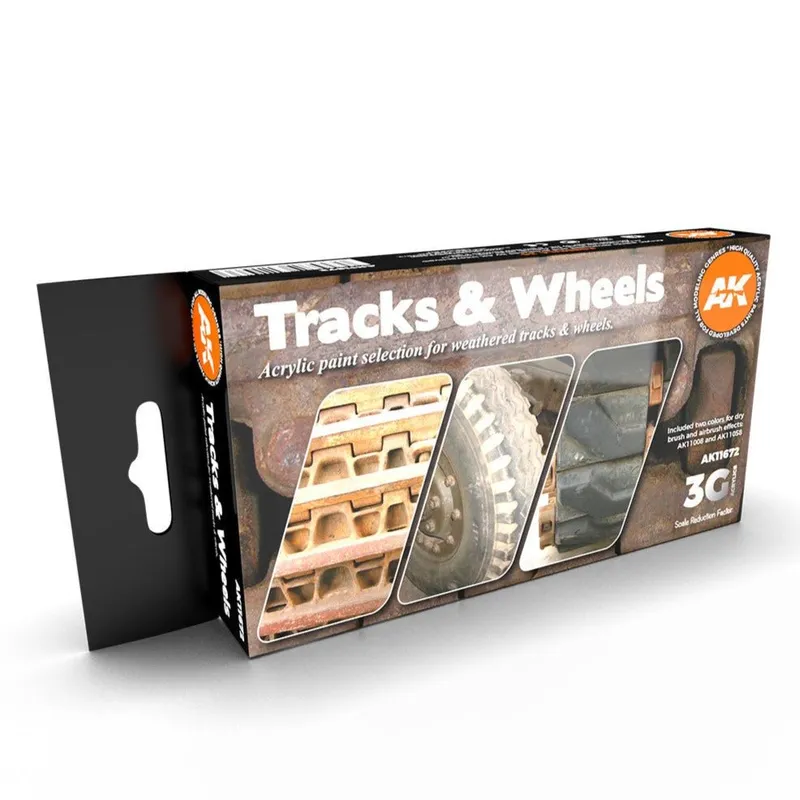 AK Interactive 3rd Gen AFV Paint Set - Tracks & Wheels (AK11672)