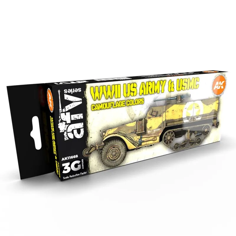 AK Interactive 3rd Gen AFV Paint Set - US Army & USMC Camouflage Colors (AK11668)
