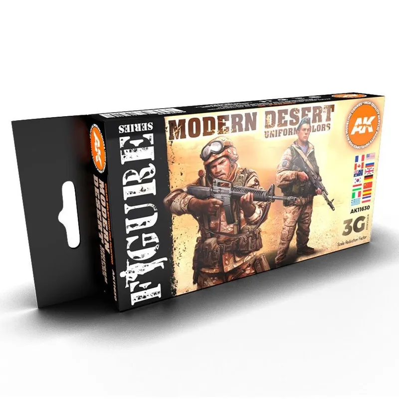 AK Interactive 3rd Gen Figure Paint Set - Modern Desert Uniform Colors (AK11630)