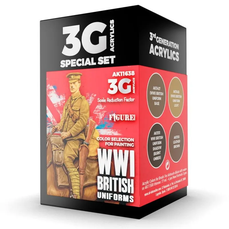 AK Interactive 3rd Gen Figure Paint Set - WWI British Uniforms (AK11638)