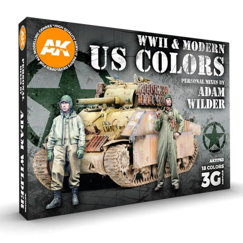AK Interactive Signature Set - WWII & Modern US Colors by Adam Wilder (AK11763)