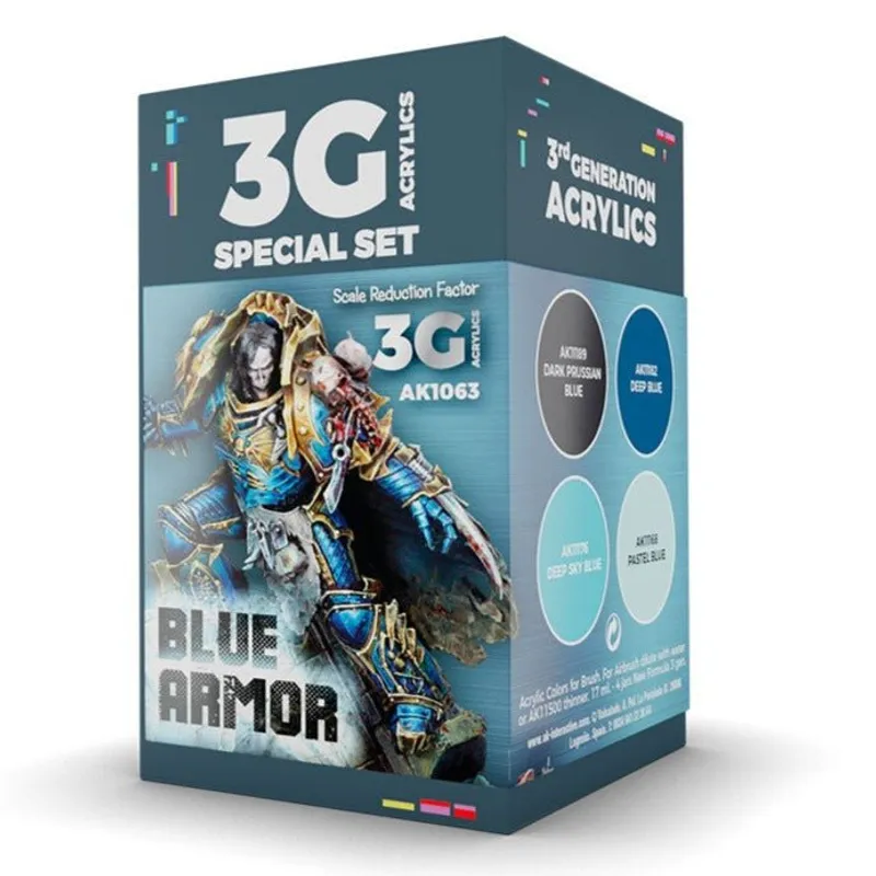 AK Interactive Wargame Color Set: Blue Armor (AK1063)