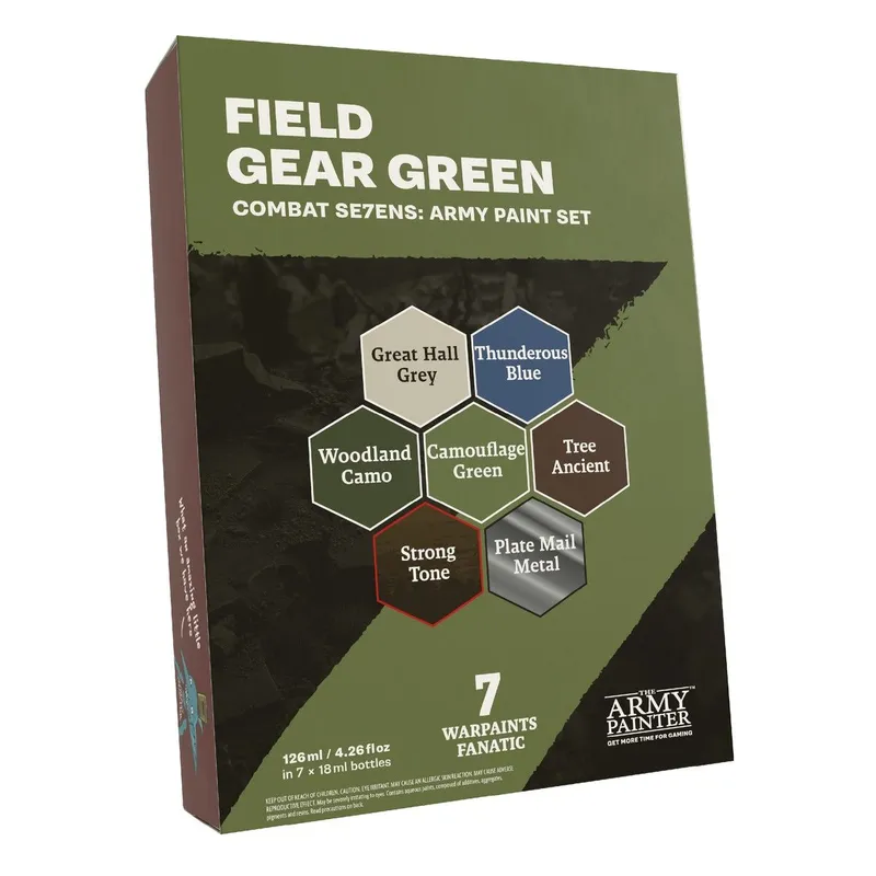 Combat Se7ens: Field Gear Green box and contents