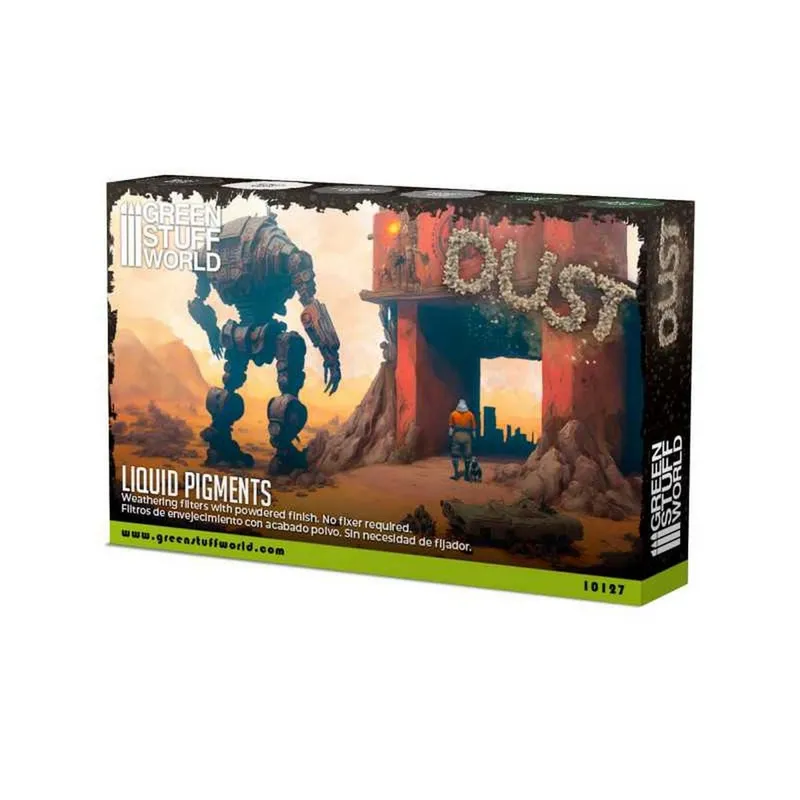 Liquid Pigments Set - Dust box and contents