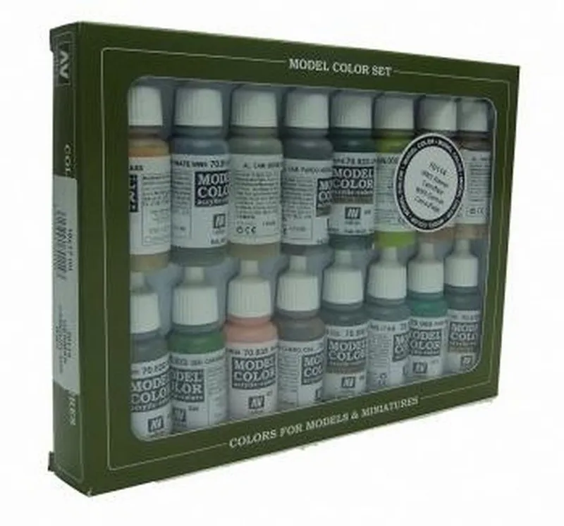 Model Color Set - Face/Skin Colours (x16) box and contents