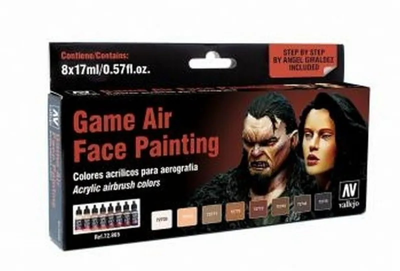 Vallejo Game Air - Face Painting Set (Male & Female) box and contents
