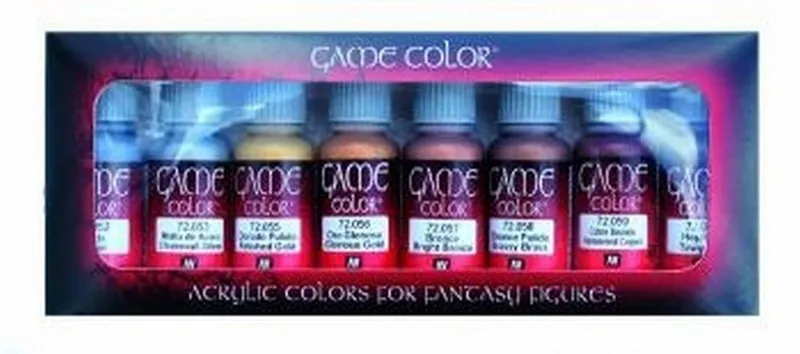 Vallejo Game Color - Metallic Colours Set box and contents