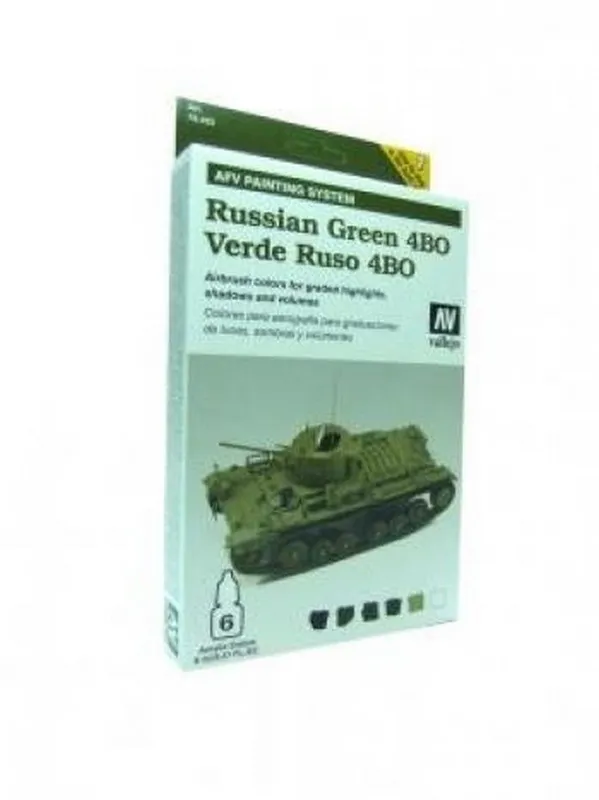 Vallejo Model Air - AFV Russian Green Set box and contents