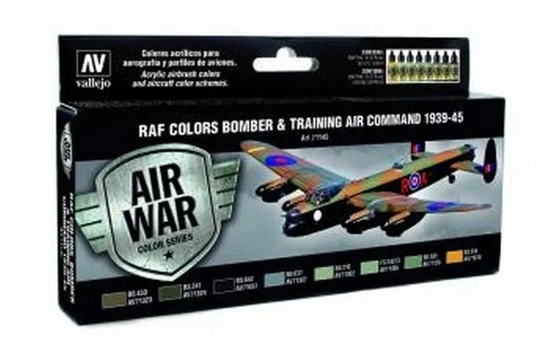 Vallejo Model Air - RAF & FAA Bomber Air C & T Air 1939 - 45 Set box and contents