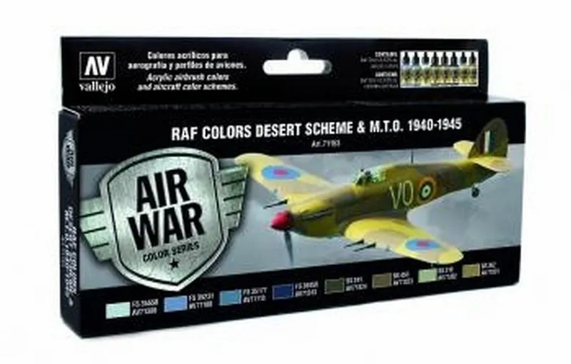Vallejo Model Air - RAF Colours Desert Scheme & M.T.O Set box and contents