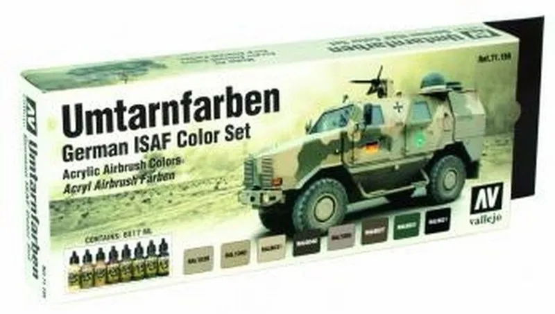 Vallejo Model Air - Recamouflage Colours Set Set box and contents