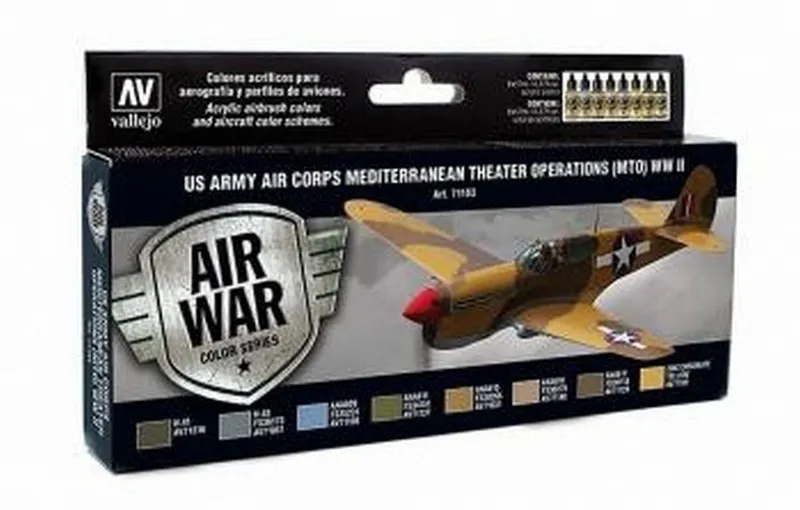 Vallejo Model Air - US Army Air Corps MTO WWII Set box and contents