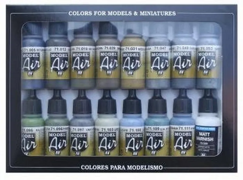 Vallejo Model Air - WWII British Aircraft RAF/FAA Set box and contents