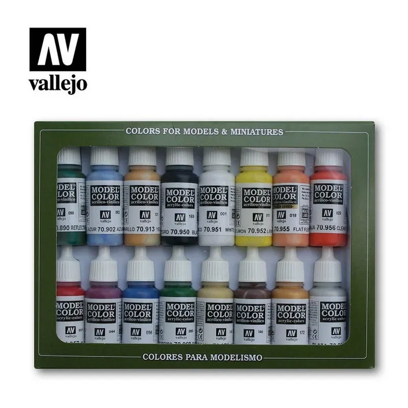 Vallejo Model Color - Basic Colors USA Set box and contents