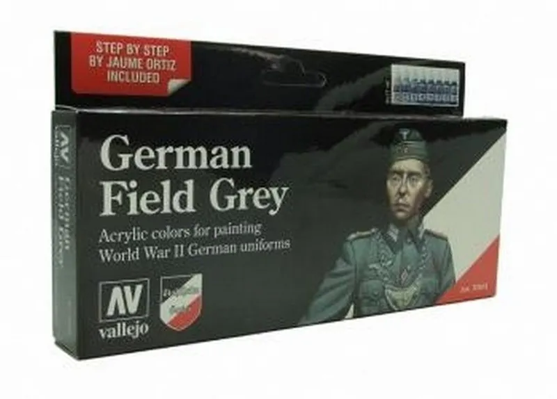 Vallejo Model Color - German Field Grey Uniform Set Set box and contents