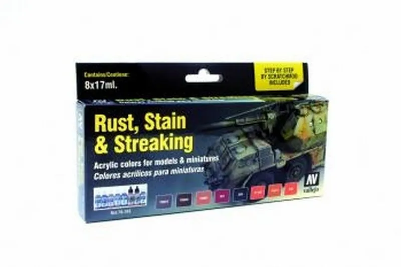 Vallejo Model Color - Rust, Stains and Streaking Set box and contents
