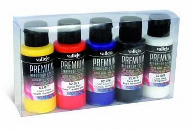 Vallejo Premium Color - Candy Colours Set box and contents
